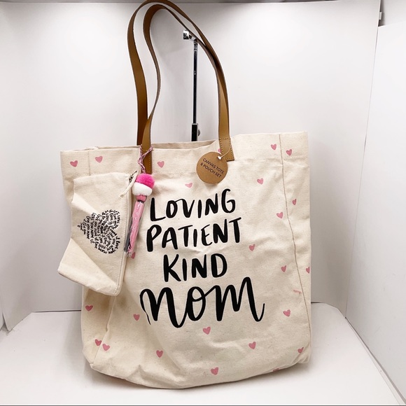 🆕{Eccolo} Canvas Pom Pom Tote Dayna Lee Collection - Picture 14 of 16